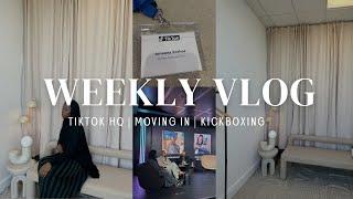 IM MOVING IN? SPEAKING AT THE TIKTOK HQ AND KICKBOXING | WEEKLY VLOG