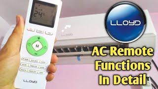 Lloyd AC Remote Function 2023  Lloyd Ac Remote Function Guide In Hindi