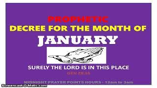 Prophetic Decree for the month of January 2025