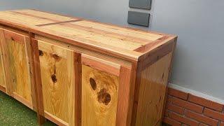 Building A Large Storage Cabinet From Upcycled Wood. A Surprising Creative Wood Processing Project.