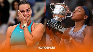 FULL TROPHY CEREMONY!  Coco Gauff & Aryna Sabalenka REACT after thrilling French Open Final 