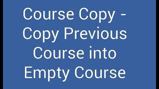 How to Copy One Course to Another in Brightspace D2L