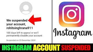 Instagram We Suspended Your Account Problem Solution || Instagram Account Suspend Problem 2025