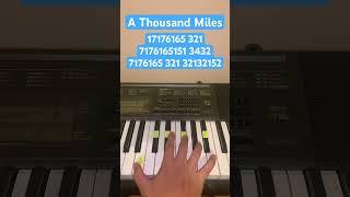 How To Play A Thousand Miles | Easy Piano Tutorial #shorts