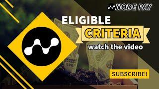 NODE PAY Eligiblity Criteria  |NODE PAY| |Airdrop| |Crypto|