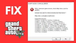 How to Fix Script Hook V Critical Error in GTA 5 | NEW UPDATE