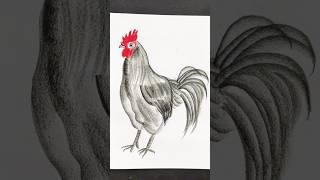 #creativeinspiration teaches you how to draw a charcoal chicken with a few simple strokes, #short