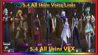 Paladins 5.4 RWBY All Skins Voices Lines and VFX