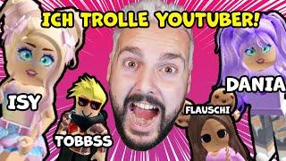 ICH TROLLE 4 YOUTUBER BEI ROBLOX! Alle werden GEBANNT!