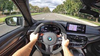 2022 BMW M5 CS POV Test Drive (3D Audio)(ASMR)