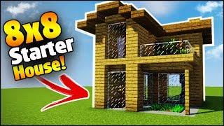 Minecraft: 8X8 Starter House Tutorial - How to Build a House in Minecraft