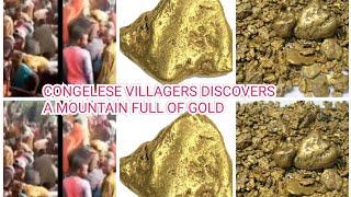 VILLAGERS IN CONGO DISCOVERS A MOUNTAIN FULL OF GOLD, SEE AS THEY DIG USING THEIR SHOVEL