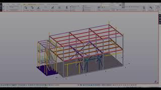 Tekla Structures. Оформление чертежей. Схема расположение конструкций каркаса.