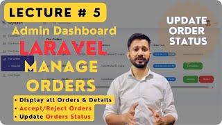 Laravel Admin Dashboard Complete Website| Order Management| Update Order status in Laravel