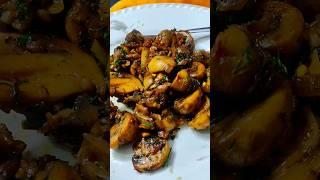 Quick and easy butter garlic mushroom recipe #shorts #cooking