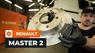 How to change the front brake discs and pads on the RENAULT MASTER 2 Van [AUTODOC TUTORIAL]