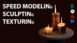 Candles Speed Modeling | Sculpting | Texturing | 3Ds Max, Substance, Zbrush