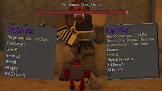 How To Beat Drogar Boss With Warrior Build | Roblox Rune Slayers