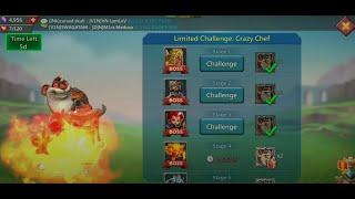 Lords Mobile: Limited Challenge: Crazy Chef, BOSS Stage 3 WITHOUT Rose Knight, Ramsay Mastercook