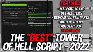 SHOWCASING THE *BEST* TOWER OF HELL GUI - 2022  (TELEPORT TO END, GET ALL ITEMS, AND WAY MORE)