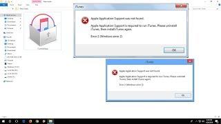 How to Fix iTunes Install Error-2 Application support was not found in Windows PC