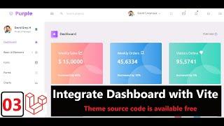 (03) Bootstrap Dashboard in Laravel with Vite | Compile Theme Assets in Laravel with Vite