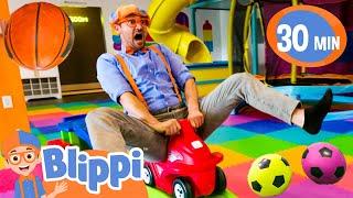 Blippi Plays Games and Sports Indoors | Blippi - Sports & Games Cartoons for Kids