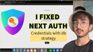 I fixed Next Auth!!! Credentials Login with Database Strategy - Next Auth - Auth Js - Next Js