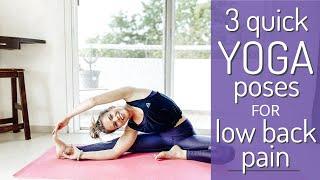 3 quick yoga poses to relieve lower back pain| Yoga with Yana