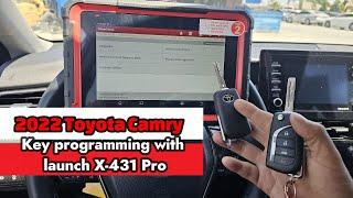 How i programmed a new key on this 2022 Toyota Camry with Launch X431 Pro scanner!