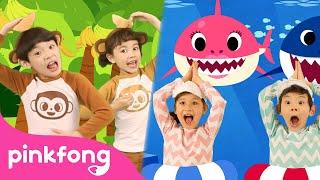 FASTER Version of Baby Shark Dance X Monkey Banana | Baby Monkey | Animal Song | Pinkfong