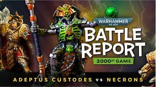 Heavy Metal! Adeptus Custodes vs Necrons - Warhammer 40,000 10th Edition Battle Report