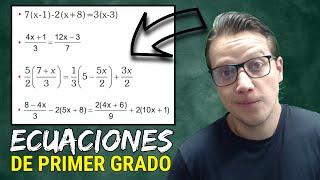  CLASE MAGISTRAL: ECUACIONES DE PRIMER GRADO   #matematicas #fácil #ecuaciones