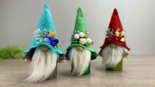 Fairytale gnome from a roll. Easy and fast without sewing!