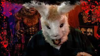 NIGHTMARE FUEL - MR EASTER BUNNY AREN'T YOU A BIT EARLY! Halloween evil bunny rabbit SO CREEPY YIKES