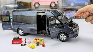 Realistic miniature of new Ford Transit Pro 1:18 scale diecast model car