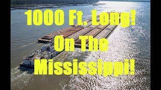 Lock & Dam 14! Mississippi River and 1000 ft  Barge! TBT