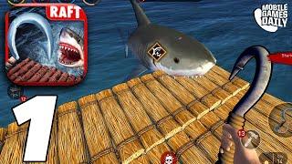 RAFT SURVIVAL OCEAN NOMAD - Building A Shelter - Gameplay Walkthrough Part 1 (iOS, Android)