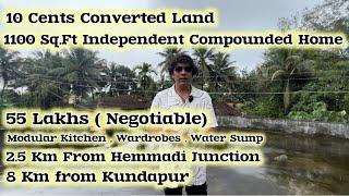 10 cents converted land | 1100 Sq Ft House | 55 lakhs (negotiable) | Hemmadi #kundapura #udupi