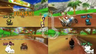 Mario Kart Wii  4 Players #490 Shell Cup 150cc