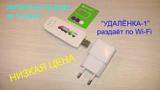 Как подключить телевизор к интернету за 5 минут с модемом УДАЛЁНКА 1 с Wi Fi