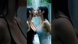 Shower Bliss: A Touching Make-Out Between Lesbian Lovers