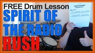  The Spirit Of Radio (Rush)  FREE Video Drum Lesson | How To Play FILL (Neil Peart)