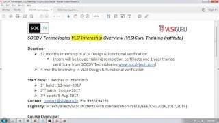 VLSI Training and VLSI Internship Overview(VLSIGuru Institute)