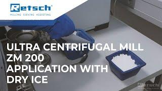 Ultra Centrifugal Mill ZM 200 - Application with Dry Ice #RETSCH #rotormill #laboratoryinstruments