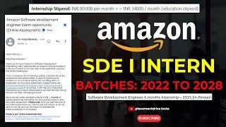 Amazon SDE Internship 2025 | 6-Month Software Development Engineer Internship in India!