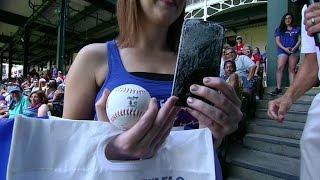 Prince's homer cracks cheerful fan's phone