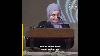 Mahmoud Khalil's wife accepts his diploma while holding their son | Islam Channel