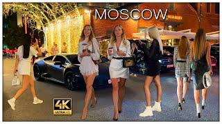 Nightlife of Beautiful Russian Girls. Continuation of Walking Tour of Moscow Food Mall Depo 4K