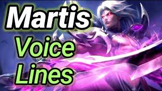 Martis voice lines and quotes \ Dialogues with English Subtitles | Mobile Legends